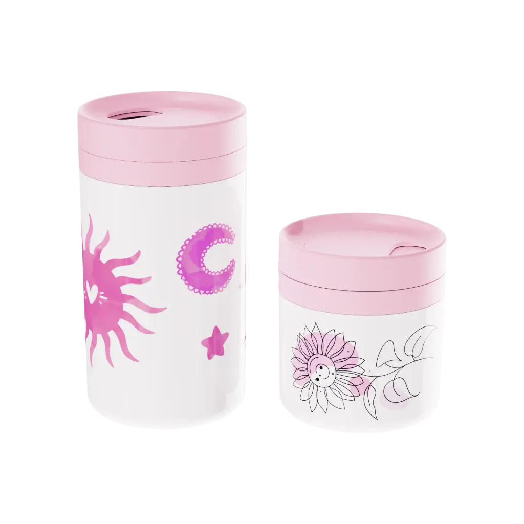 Yerbera y azucarera rosa candy