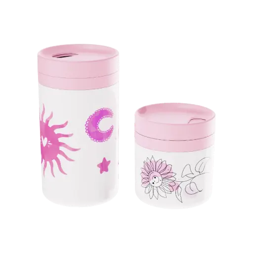 [YEAZRC6] Yerbera y azucarera rosa candy